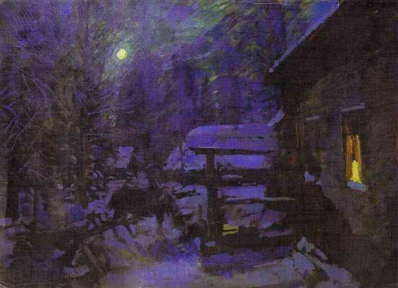 Konstantin Alekseevich Korovin Moonlit Night. Winter